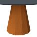Mesa de Jantar Redonda com Tampo de Vidro Isis Cinza e Ype 135 cm