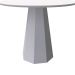 Mesa de Jantar Redonda com Tampo de Vidro Isis Off White 100 cm