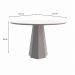 Mesa de Jantar Redonda com Tampo de Vidro Isis Off White 117 cm