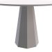 Mesa de Jantar Redonda com Tampo de Vidro Isis Off White 117 cm