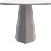 Mesa de Jantar Redonda com Tampo de Vidro Isis Off White 135 cm