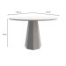 Mesa de Jantar Redonda com Tampo de Vidro Isis Off White 135 cm