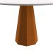Mesa de Jantar Redonda com Tampo de Vidro Isis Off White e Ype 117 cm