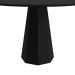 Mesa de Jantar Redonda com Tampo de Vidro Isis Preta 117 cm