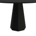 Mesa de Jantar Redonda com Tampo de Vidro Isis Preta 135 cm