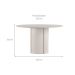 Mesa de Jantar Redonda com Tampo de Vidro Serena Off White 135 cm