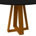 Mesa de Jantar Redonda com Tampo de Vidro Vitoria Preta e Ype 117 cm