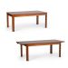 Mesa de Jantar Retangular Extensível Zuzu Madeira Maciça Garapa 160 cm