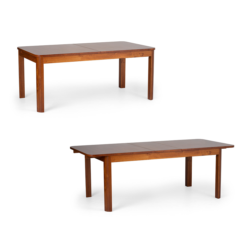 Mesa de Jantar Retangular Extensível Zuzu Madeira Maciça Garapa 220 cm