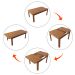 Mesa de Jantar Retangular Extensível Zuzu Madeira Maciça Garapa 220 cm