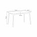 Mesa de Jantar Retangular Finlândia Preta 160 cm