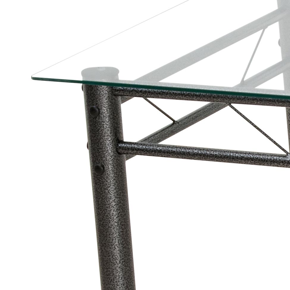 Mesa de Jantar Retangular Palma Preta 107 cm