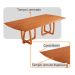 Mesa de Jantar Retangular com Tampo Laminado Bellagio Cinamomo 180 cm