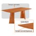 Mesa de Jantar Retangular com Tampo Laminado Valência Cinamomo 180 cm