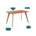 Mesa de Jantar Retangular com Tampo MDF Acerola Cinamomo e Madeira 130 cm