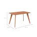 Mesa de Jantar Retangular com Tampo MDF Acerola Cinamomo e Madeira 130 cm