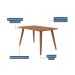 Mesa de Jantar Retangular com Tampo MDF Adele Cinamomo 130 cm