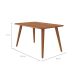 Mesa de Jantar Retangular com Tampo MDF Adele Cinamomo 130 cm