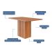 Mesa de Jantar Retangular com Tampo MDF Ana Cinamomo 130 cm