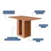 Mesa de Jantar Retangular com Tampo MDF Ariela Cinamomo 130 cm