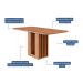 Mesa de Jantar Retangular com Tampo MDF Ariela Cinamomo 160 cm