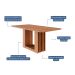 Mesa de Jantar Retangular com Tampo MDF Ariela Cinamomo 180 cm