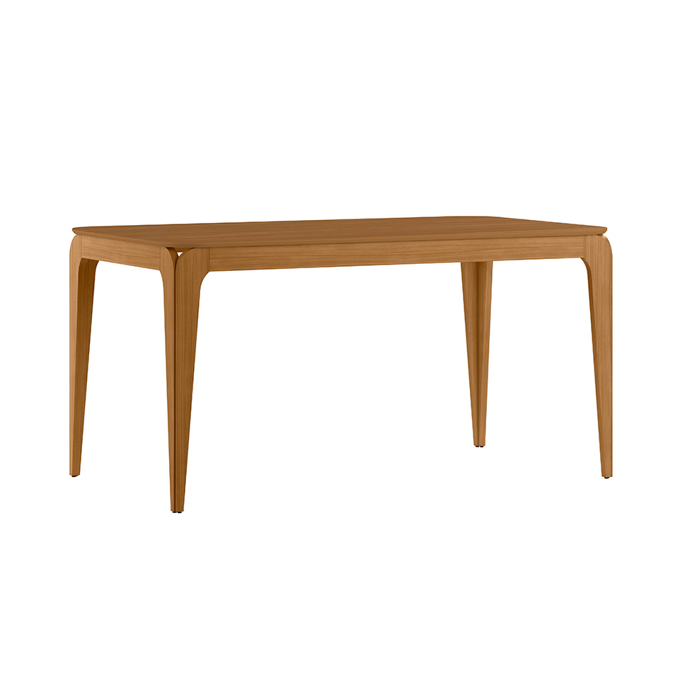 Mesa de Jantar Retangular com Tampo MDF Aurea Ypê 160 cm