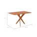 Mesa de Jantar Retangular com Tampo MDF Cacau Cinamomo e Madeira 130 cm