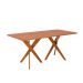 Mesa de Jantar Retangular com Tampo MDF Cacau Cinamomo e Madeira 180 cm