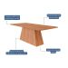 Mesa de Jantar Retangular com Tampo MDF Helena Cinamomo 210 cm