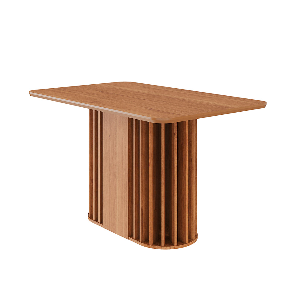 Mesa de Jantar Retangular com Tampo MDF Julieta Cinamomo 130 cm