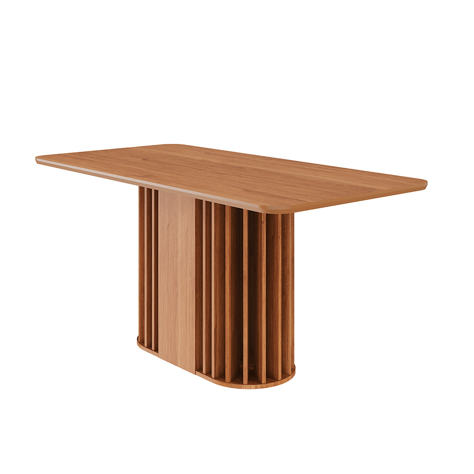 Mesa de Jantar Retangular com Tampo MDF Julieta Cinamomo 160 cm