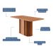 Mesa de Jantar Retangular com Tampo MDF Julieta Cinamomo 160 cm