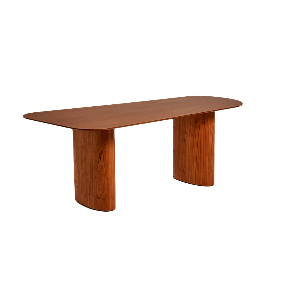 Mesa de Jantar Retangular com Tampo MDF Maia Mel 240 cm