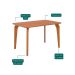 Mesa de Jantar Retangular com Tampo MDF Papaia Cinamomo e Madeira 130 cm