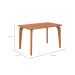 Mesa de Jantar Retangular com Tampo MDF Papaia Cinamomo e Madeira 130 cm