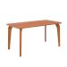 Mesa de Jantar Retangular com Tampo MDF Papaia Cinamomo e Madeira 160 cm