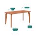 Mesa de Jantar Retangular com Tampo MDF Papaia Cinamomo e Madeira 160 cm