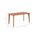 Mesa de Jantar Retangular com Tampo MDF Papaia Cinamomo e Madeira 160 cm