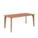 Mesa de Jantar Retangular com Tampo MDF Papaia Cinamomo e Madeira 180 cm
