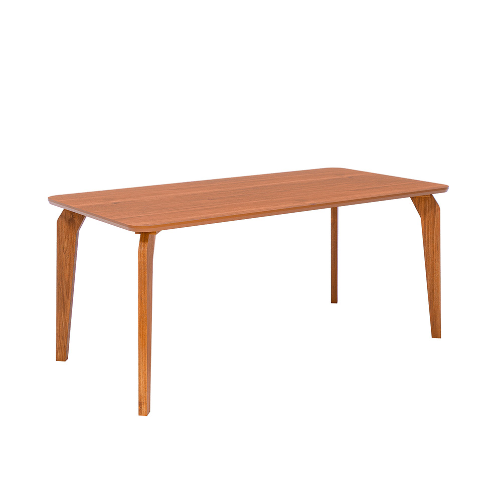 Mesa de Jantar Retangular com Tampo MDF Papaia Cinamomo e Madeira 180 cm