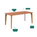 Mesa de Jantar Retangular com Tampo MDF Papaia Cinamomo e Madeira 180 cm