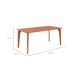 Mesa de Jantar Retangular com Tampo MDF Papaia Cinamomo e Madeira 180 cm