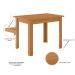Mesa de Jantar Retangular com Tampo MDP Bellagio Freijó 108 cm