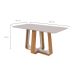 Mesa de Jantar Retangular com Tampo de MDF 25 mm e Vidro Sintonia Off White e Amêndoa 160 cm