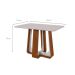 Mesa de Jantar Retangular com Tampo de MDF 25 mm e Vidro Sintonia Off White e Frassino 120 cm