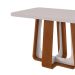 Mesa de Jantar Retangular com Tampo de MDF 40 mm e Vidro Sintonia Off White e Frassino 120 cm