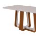 Mesa de Jantar Retangular com Tampo de MDF 40 mm e Vidro Sintonia Off White e Frassino 170 cm