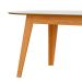 Mesa de Jantar Retangular com Tampo de MDF Alora 100% MDF Off White e Freijó