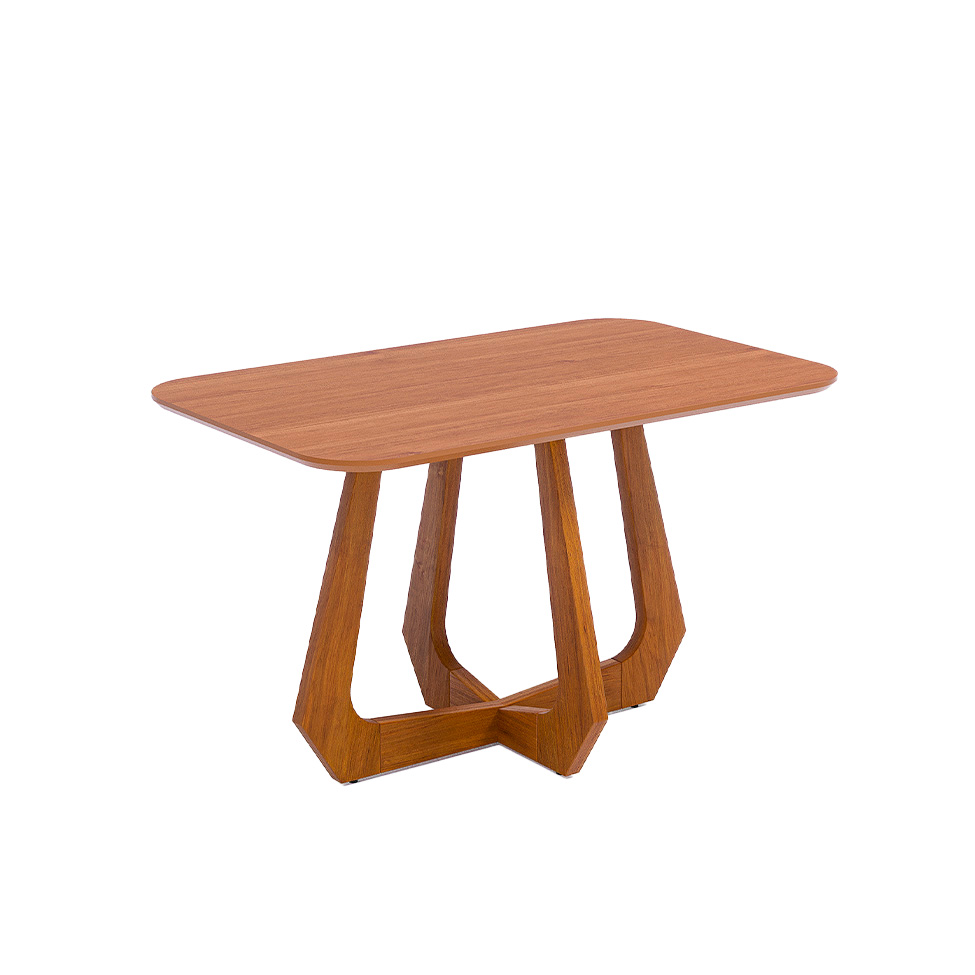 Mesa de Jantar Retangular com Tampo de MDF Bromélia Cinamomo 140 cm